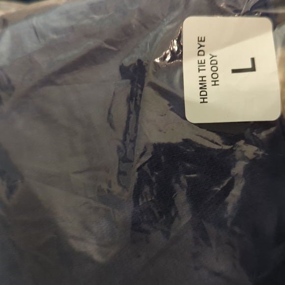 Height Doesn't Measure Heart Hoodie size Large tie dye blue in color - Picture 2 of 2